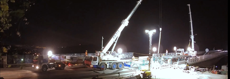 Démontage fly-over A9 timelapse