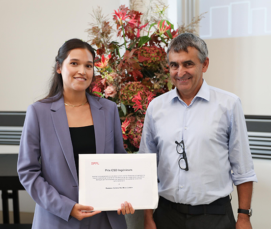 Sélène Ledain und Félix Schmidt bei der Preisverleihung